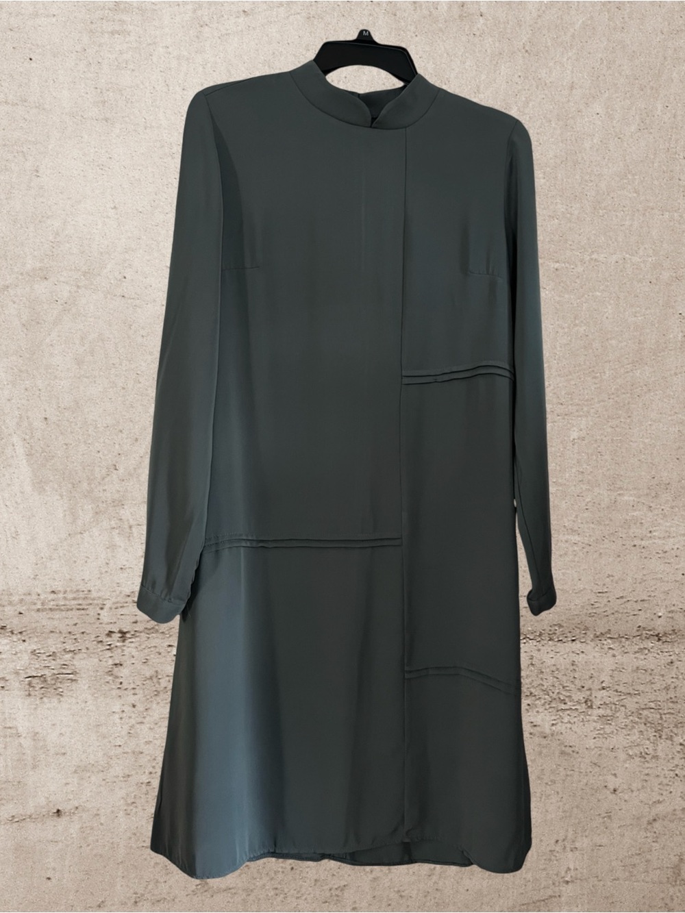 Isra Giyim Modest Forest Green Tunic Dress - Minimalist A-Line Shift